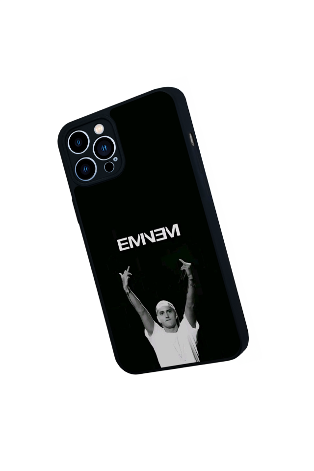 iPhone 12 Pro Max Uyumlu Eminem Tasarımlı Glossy Premium Kılıf