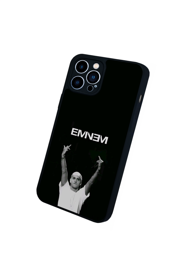 iPhone 12 Pro Max Uyumlu Eminem Tasarımlı Glossy Premium Kılıf
