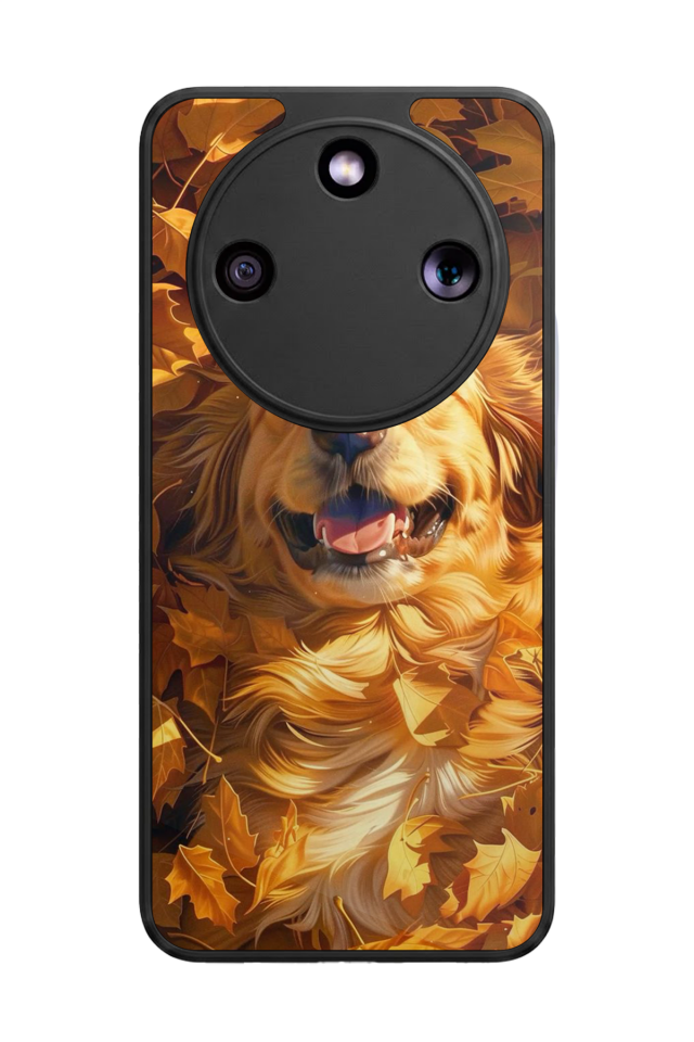 Honor Magic 8 Lite Uyumlu Golden Kopek Tasarımlı Glossy Premium Kılıf