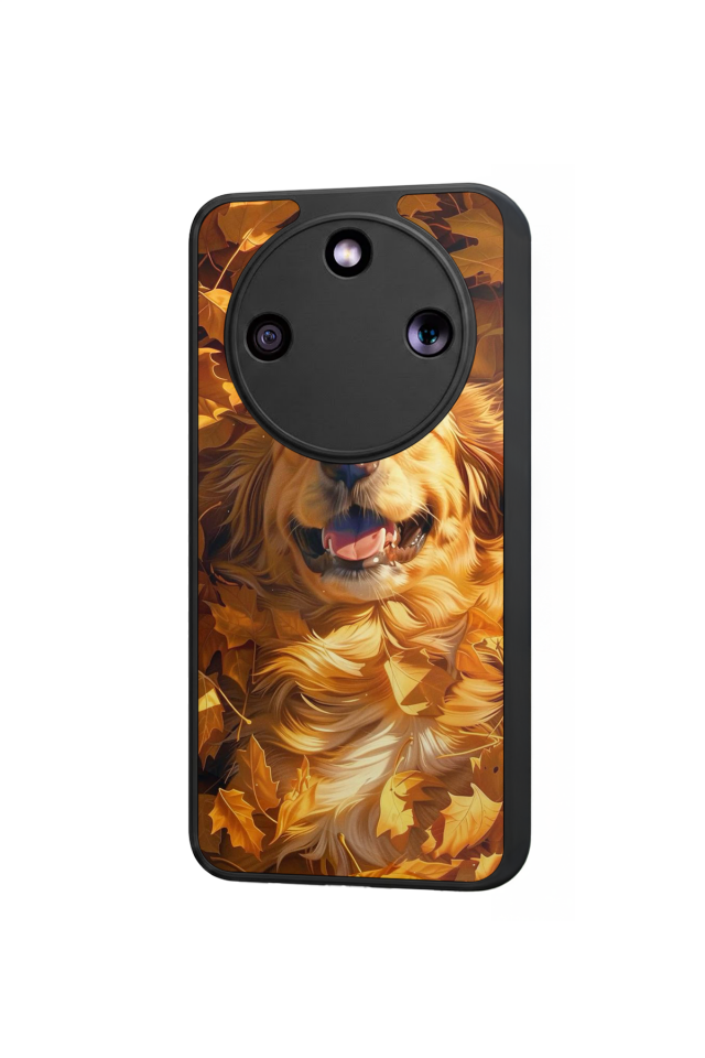 Honor Magic 8 Lite Uyumlu Golden Kopek Tasarımlı Glossy Premium Kılıf