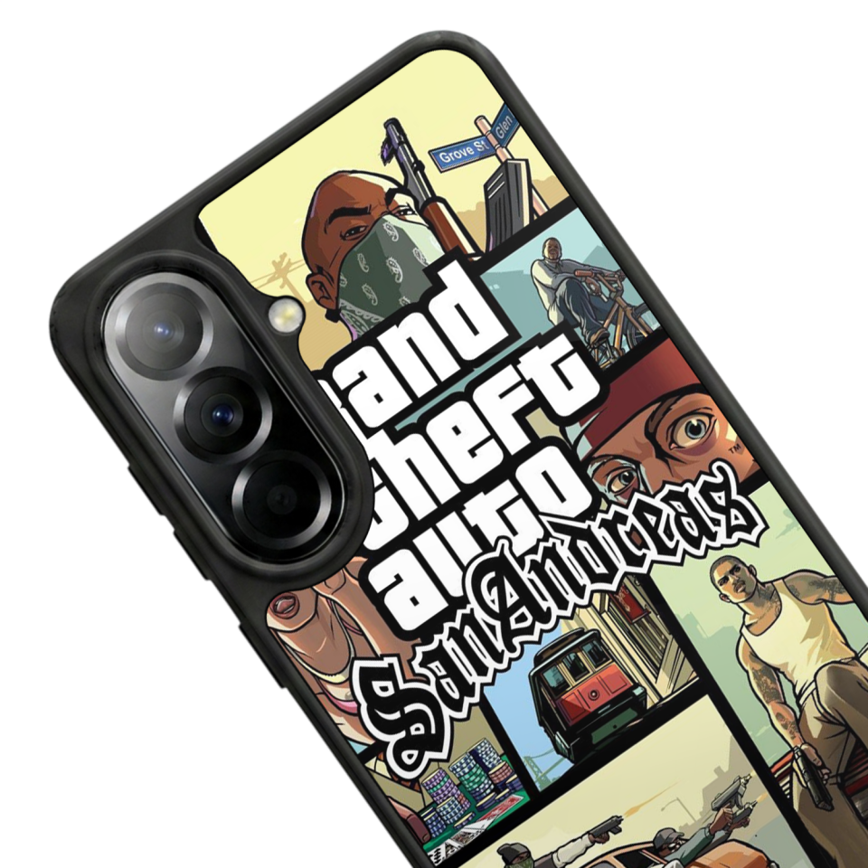 Samsung Galaxy A37 Uyumlu GTA Tasarımlı Glossy Premium Kılıf