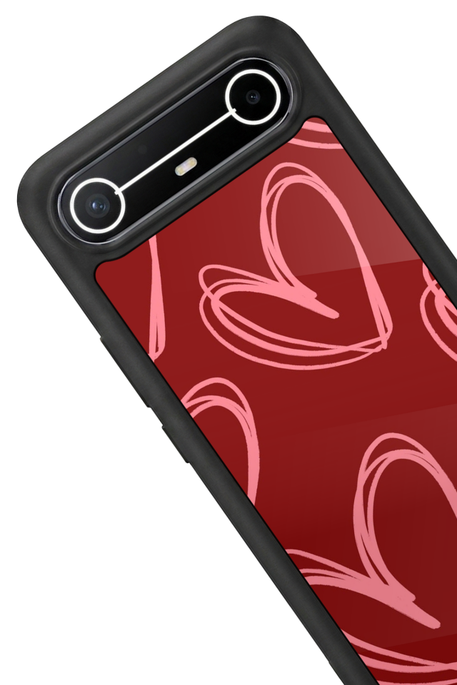 Tecno Spark Slim 5G Uyumlu Kalp Love Tasarımlı Glossy Premium Kılıf
