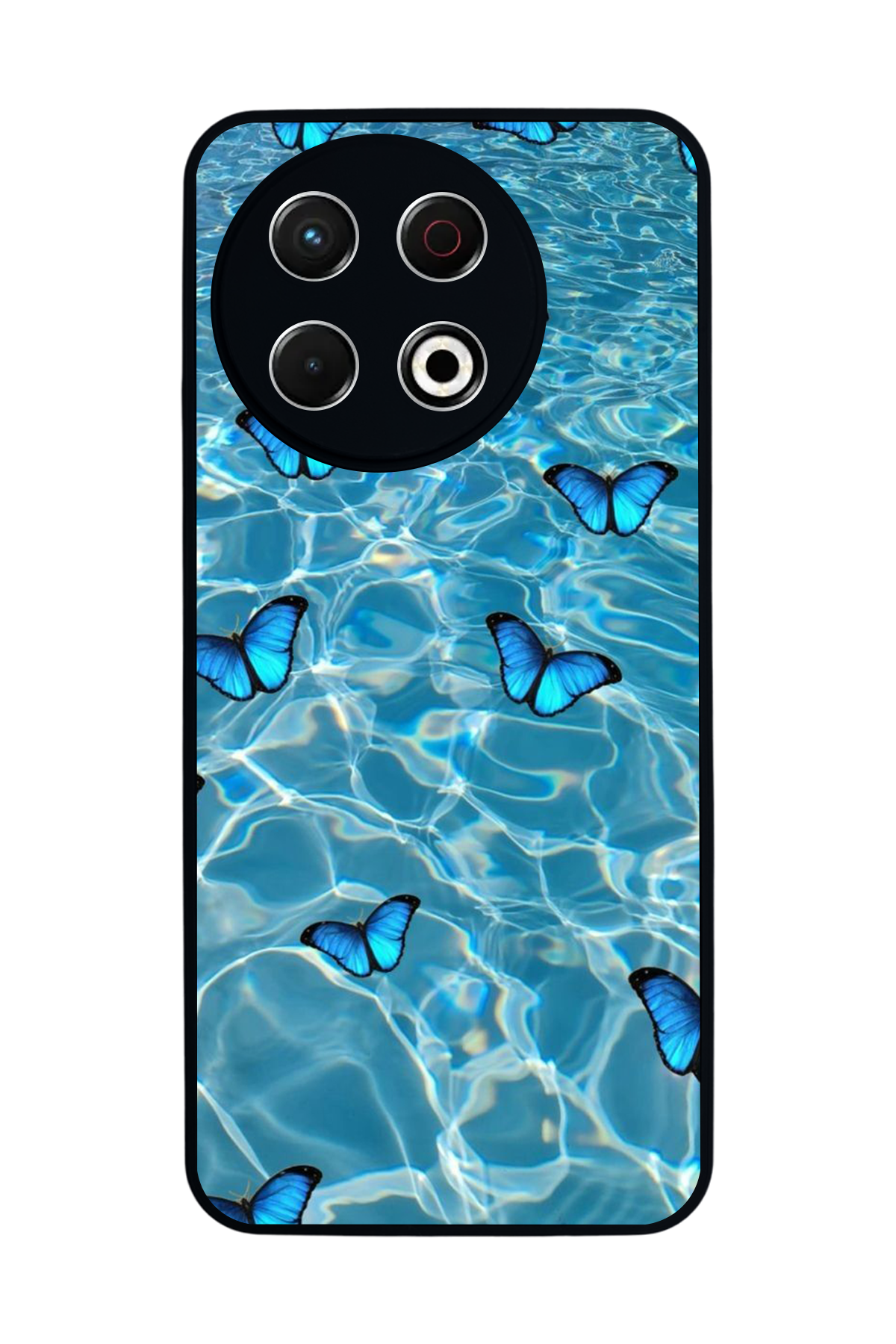 Tecno Spark 30 Pro Uyumlu Kelebek Tasarımlı Glossy Premium Kılıf