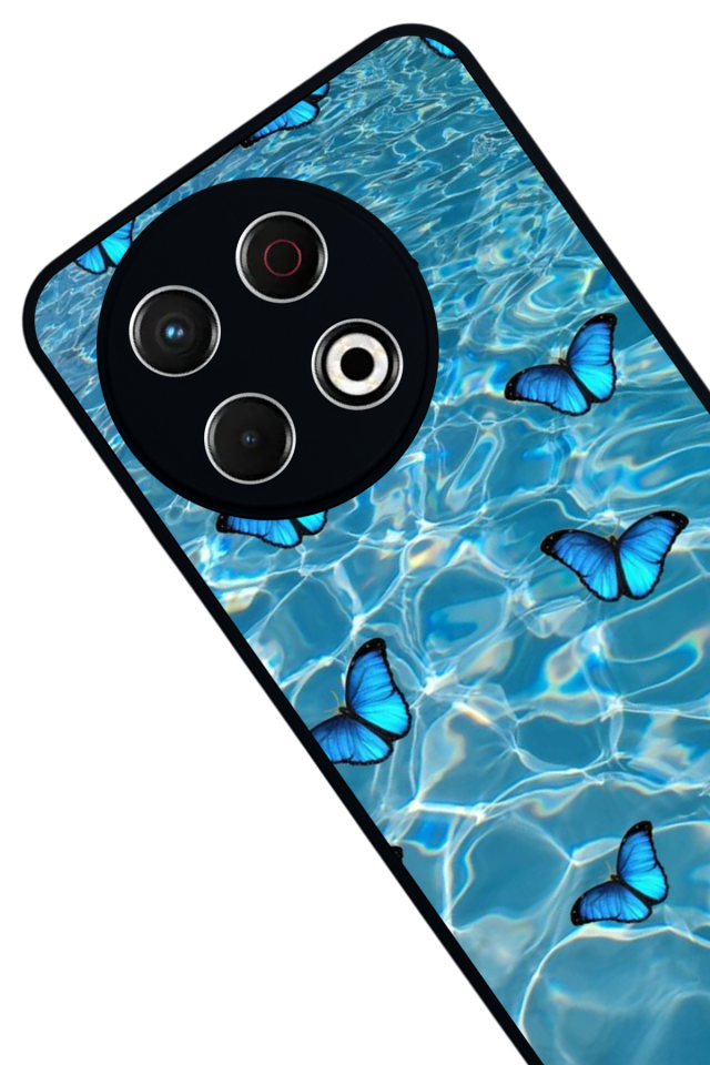 Tecno Spark 30 Pro Uyumlu Kelebek Tasarımlı Glossy Premium Kılıf