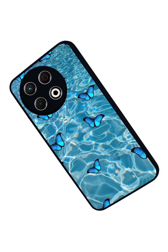 Tecno Spark 30 Pro Uyumlu Kelebek Tasarımlı Glossy Premium Kılıf