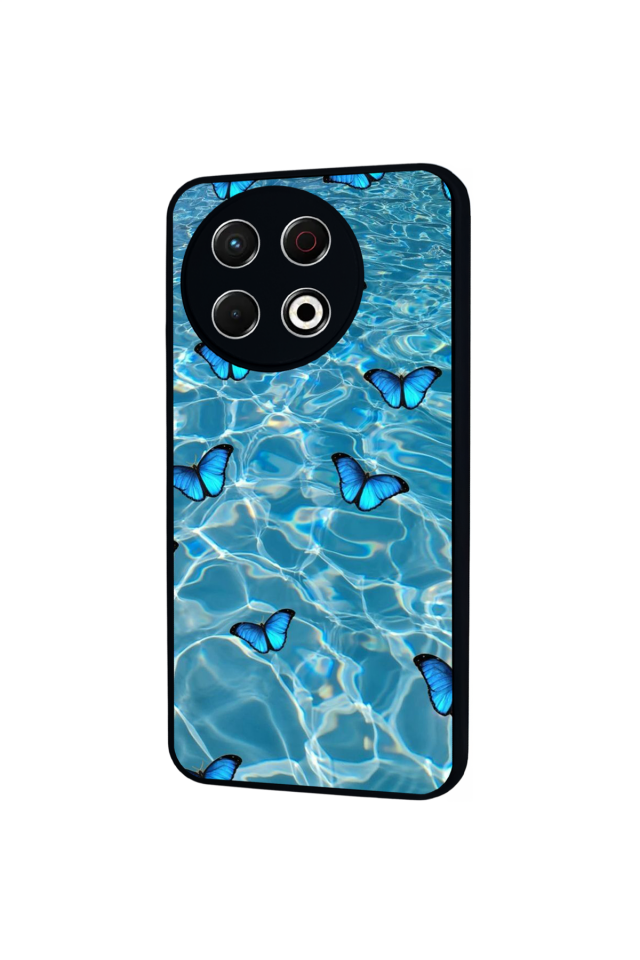 Tecno Spark 30 Pro Uyumlu Kelebek Tasarımlı Glossy Premium Kılıf