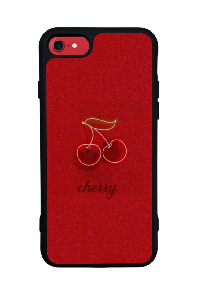 iPhone SE Uyumlu Kiraz Tasarımlı Glossy Premium Kılıf