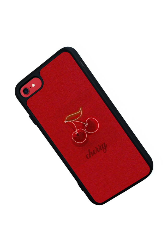 iPhone SE Uyumlu Kiraz Tasarımlı Glossy Premium Kılıf
