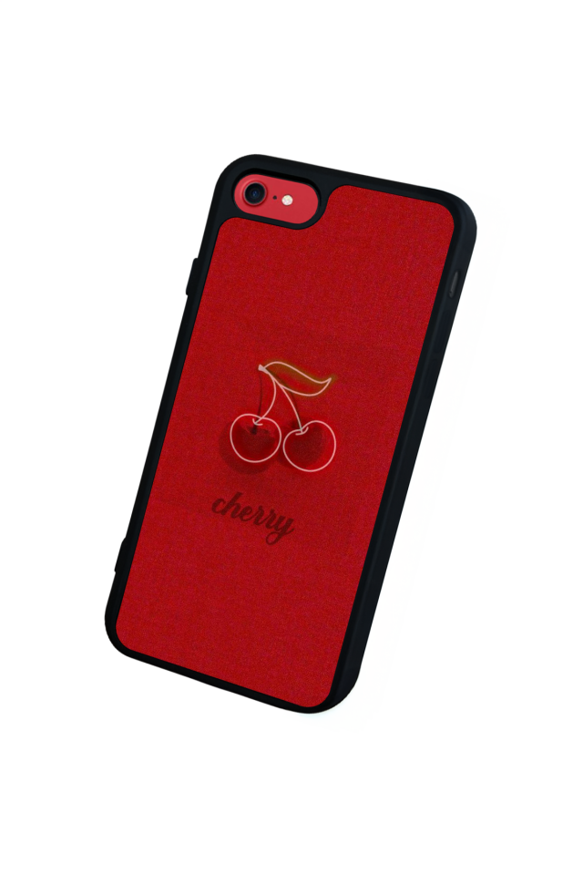 iPhone SE Uyumlu Kiraz Tasarımlı Glossy Premium Kılıf