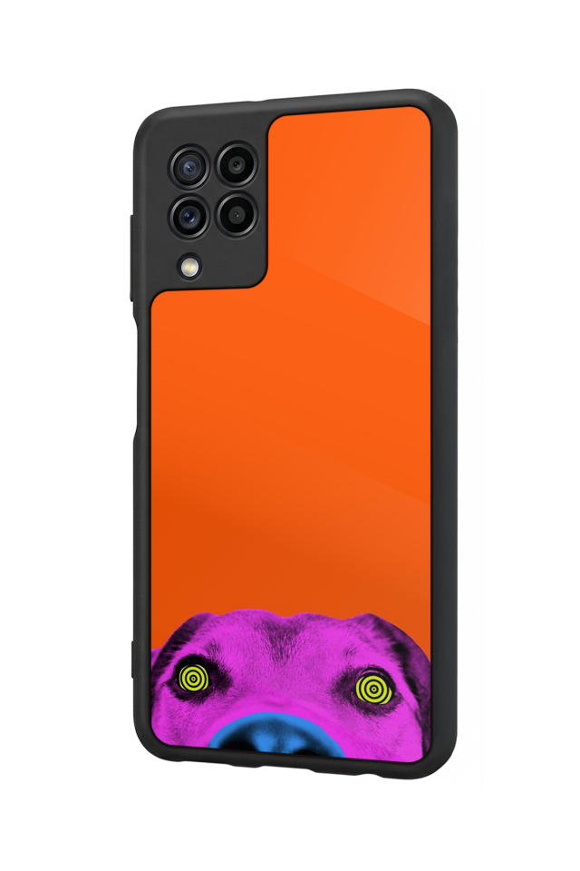 Samsung Galaxy M32 Uyumlu Kirmizi Tasarımlı Glossy Premium Kılıf