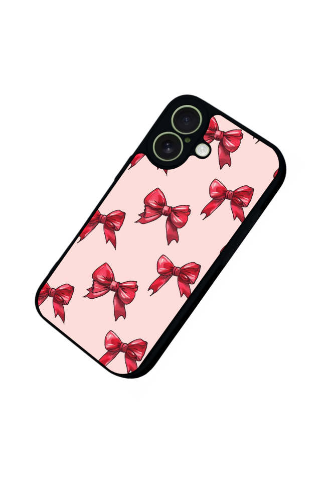 iPhone 17 Uyumlu Kurdele Tasarımlı Glossy Premium Kılıf