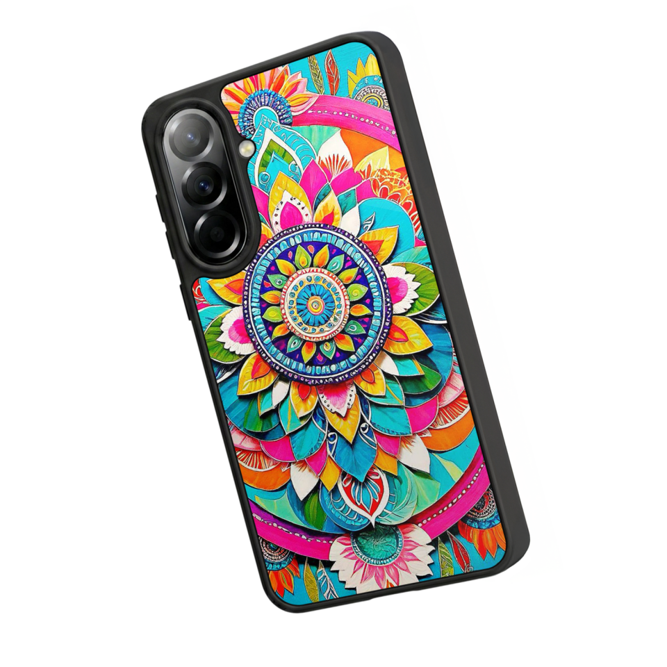 Samsung Galaxy A37 Uyumlu Mandala Tasarımlı Glossy Premium Kılıf