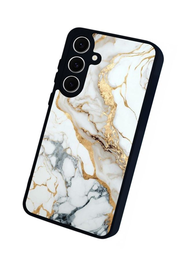 Samsung Galaxy A16 Uyumlu Mermer Marble Tasarımlı Glossy Premium Kılıf
