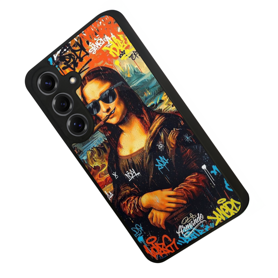 Samsung Galaxy S25 Uyumlu Monalisa Tasarımlı Glossy Premium Kılıf