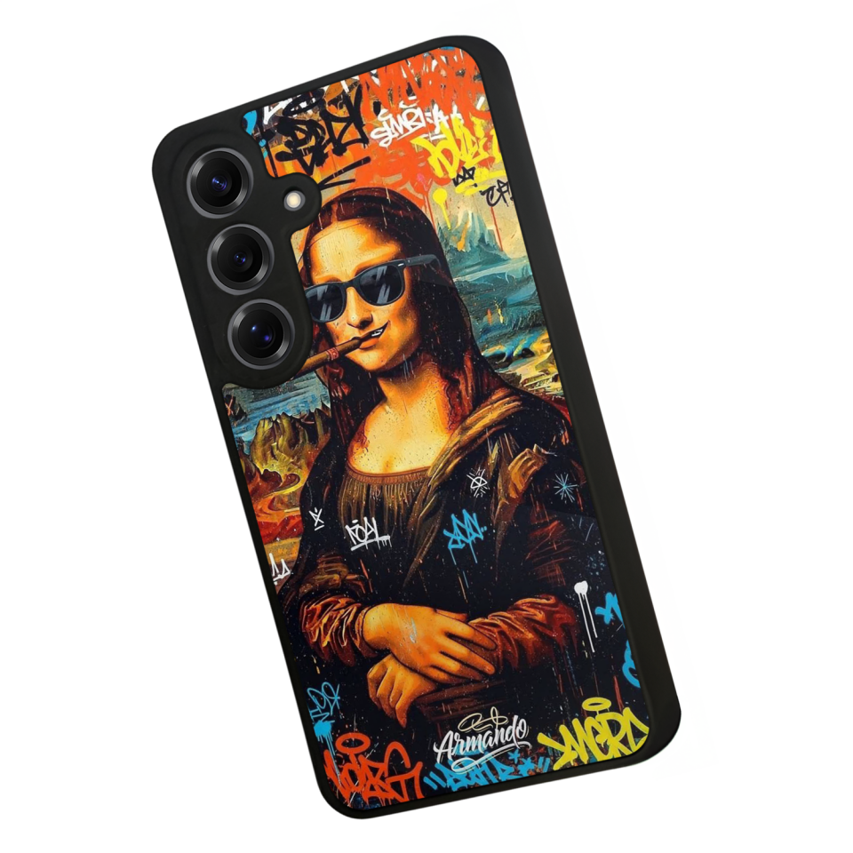 Samsung Galaxy S25 Uyumlu Monalisa Tasarımlı Glossy Premium Kılıf