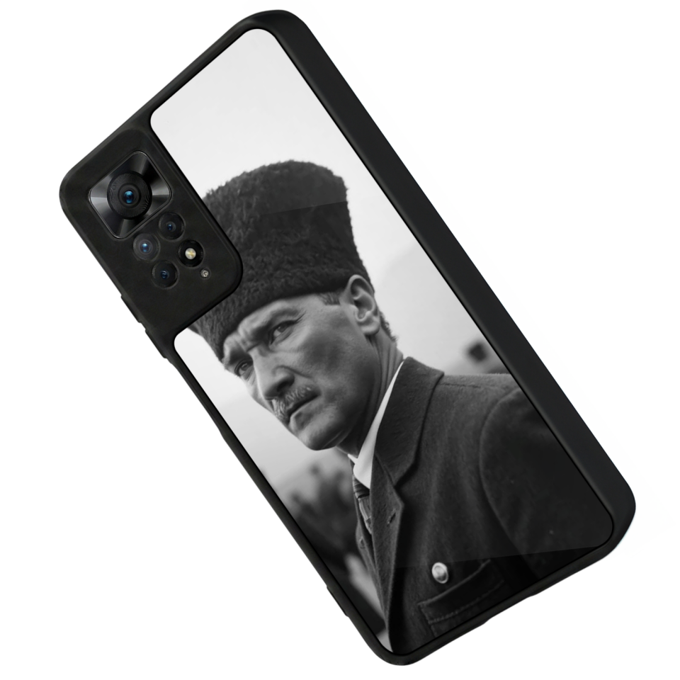 Xiaomi Redmi Note 11 Pro Uyumlu Mustafa Kemal Ataturk Tasarımlı Glossy Premium Kılıf