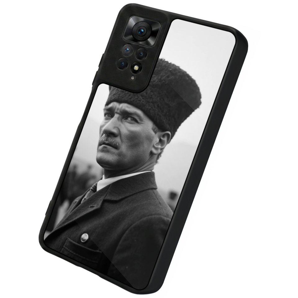 Xiaomi Redmi Note 11 Pro Uyumlu Mustafa Kemal Ataturk Tasarımlı Glossy Premium Kılıf