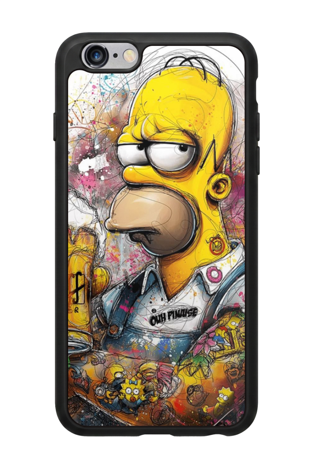 iPhone 6 Plus Uyumlu The Simpsons Tasarımlı Glossy Premium Kılıf
