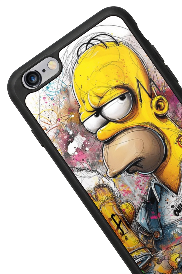 iPhone 6 Plus Uyumlu The Simpsons Tasarımlı Glossy Premium Kılıf