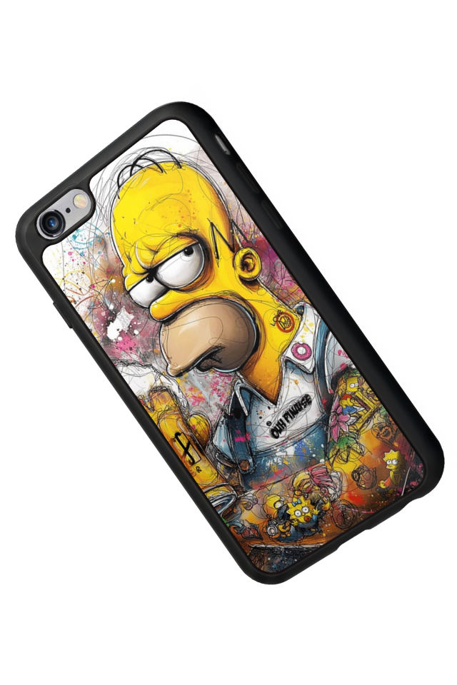 iPhone 6 Plus Uyumlu The Simpsons Tasarımlı Glossy Premium Kılıf