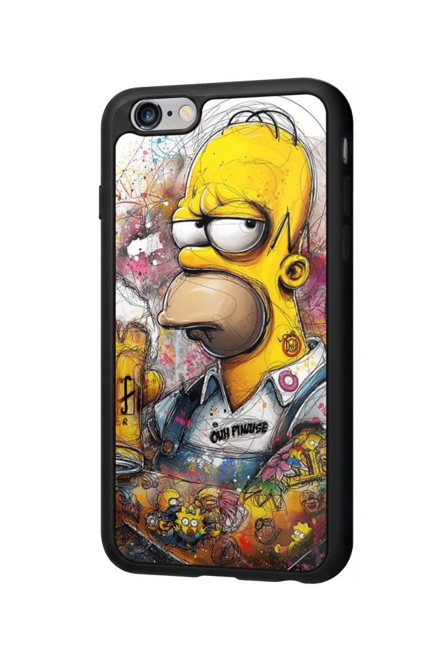 iPhone 6 Plus Uyumlu The Simpsons Tasarımlı Glossy Premium Kılıf