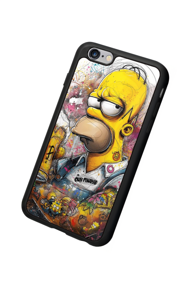 iPhone 6 Plus Uyumlu The Simpsons Tasarımlı Glossy Premium Kılıf