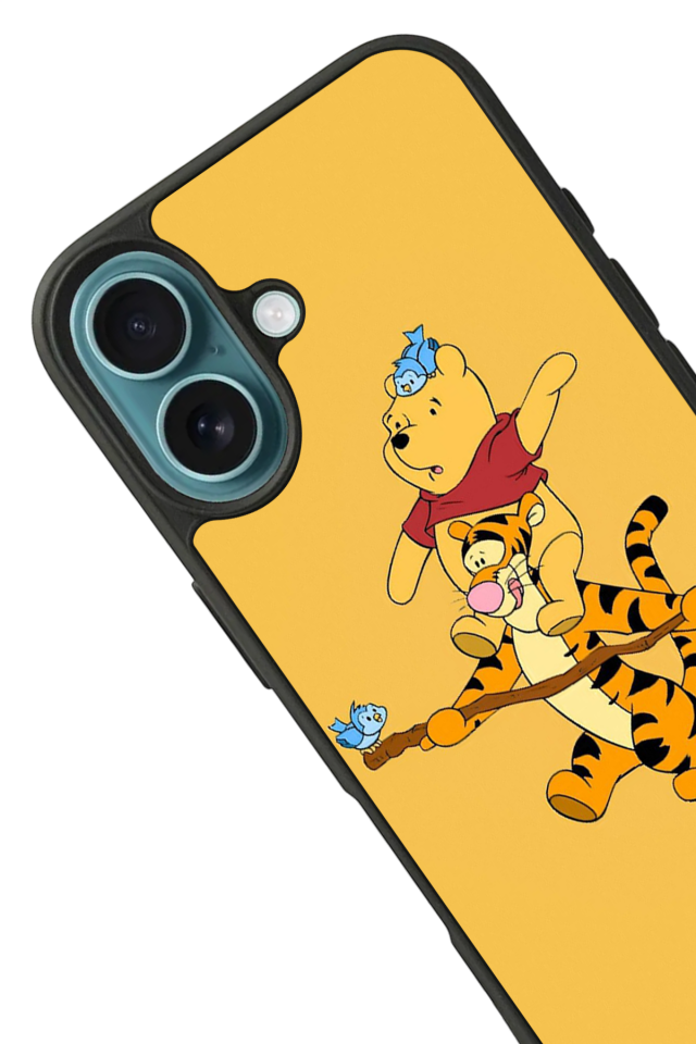 iPhone 16 Uyumlu Winnie Tasarımlı Glossy Premium Kılıf