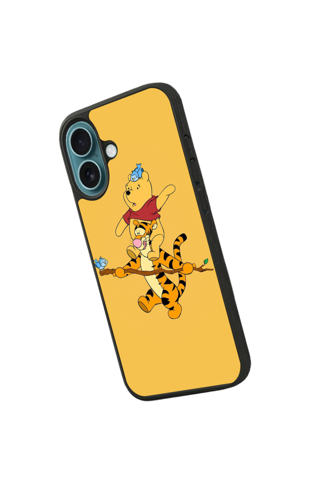 iPhone 16 Uyumlu Winnie Tasarımlı Glossy Premium Kılıf