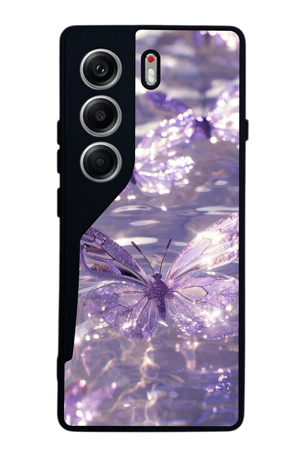 Tecno Camon 40 Uyumlu Kelebek Tasarımlı Glossy Premium Kılıf