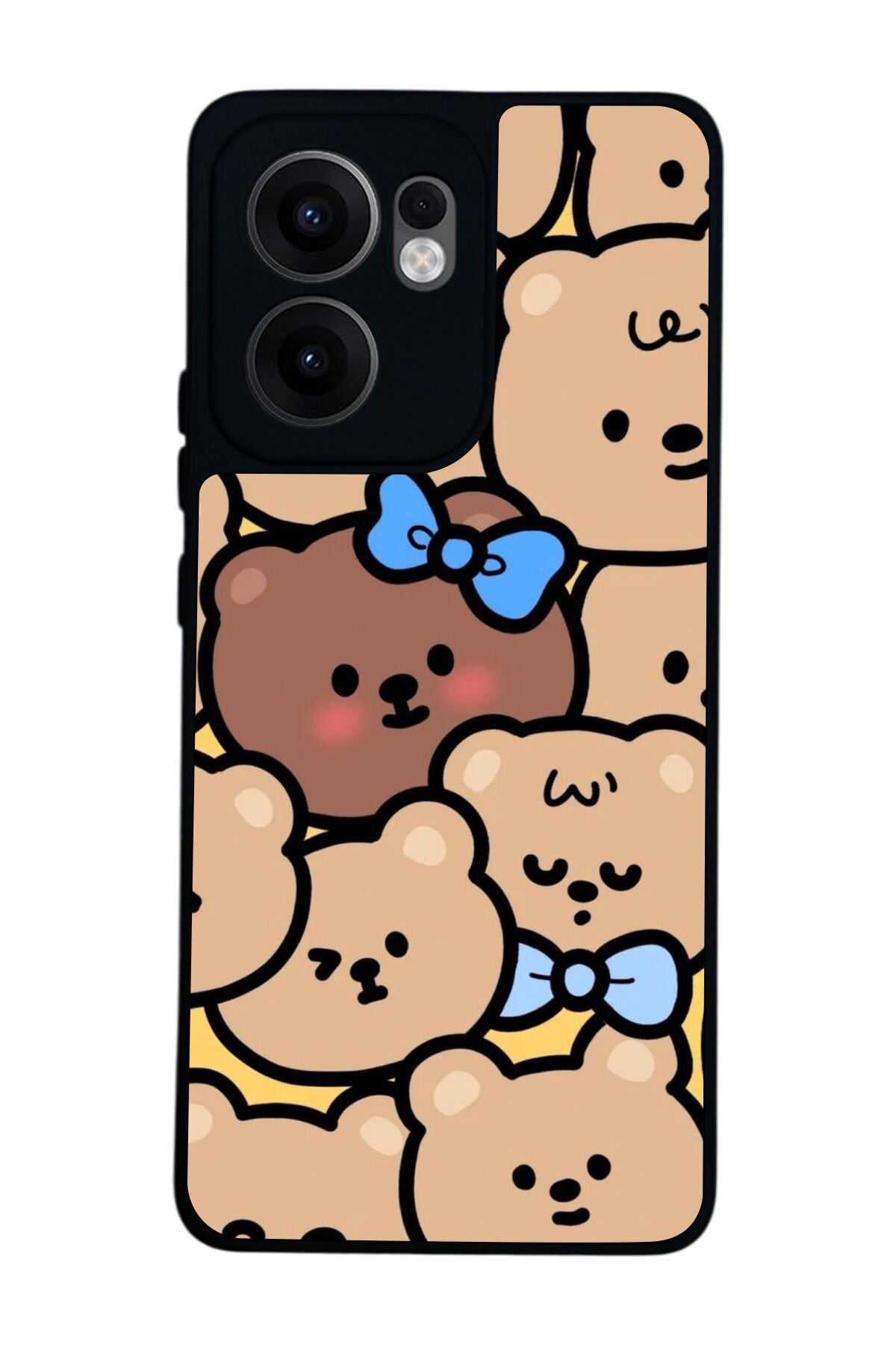 Oppo Reno 13F Uyumlu Ayı Tasarımlı Glossy Premium Kılıf