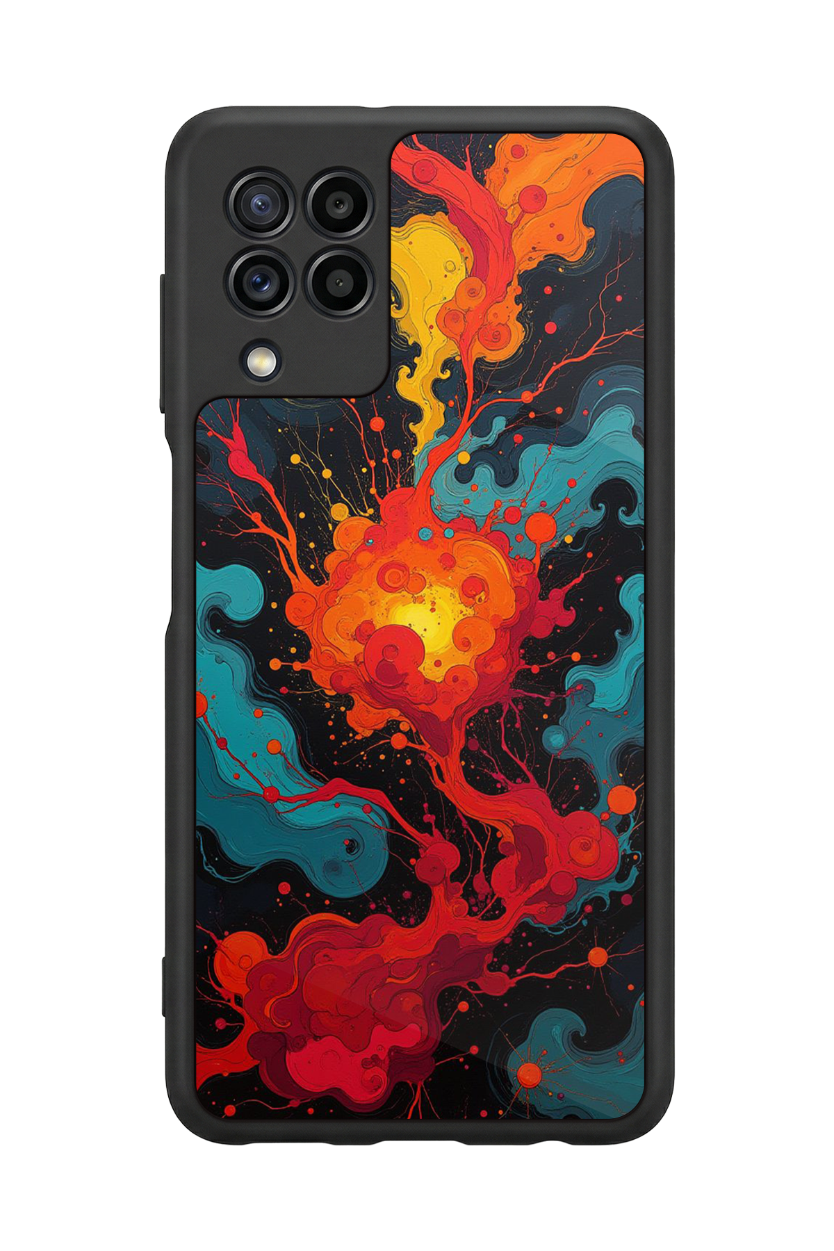 Samsung Galaxy M22 Uyumlu Abstract Tasarımlı Glossy Premium Kılıf