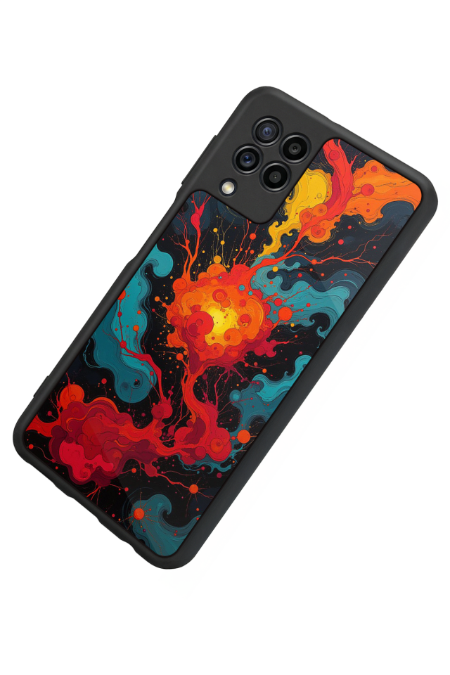 Samsung Galaxy M22 Uyumlu Abstract Tasarımlı Glossy Premium Kılıf