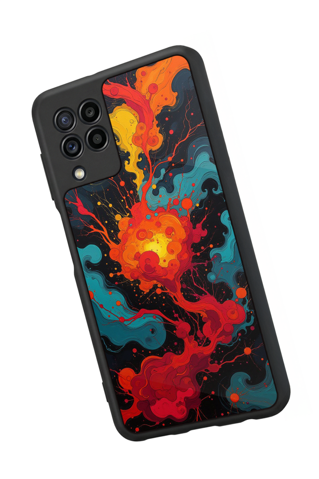 Samsung Galaxy M22 Uyumlu Abstract Tasarımlı Glossy Premium Kılıf