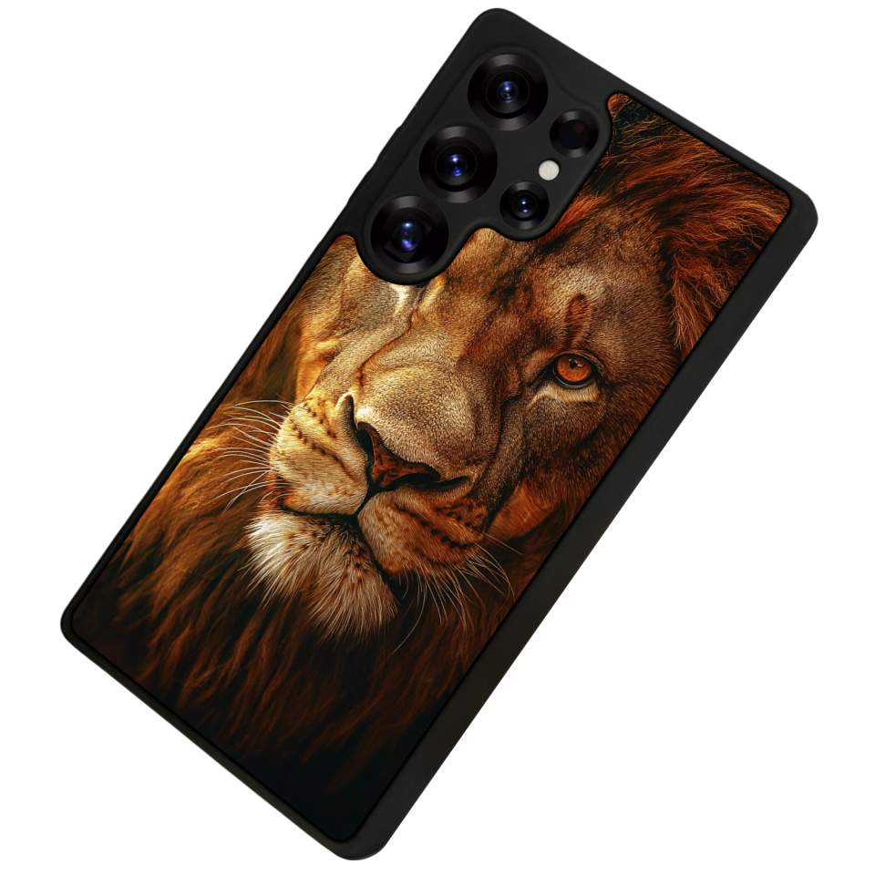 Samsung Galaxy S25 Ultra Uyumlu Aslan Tasarımlı Glossy Premium Kılıf