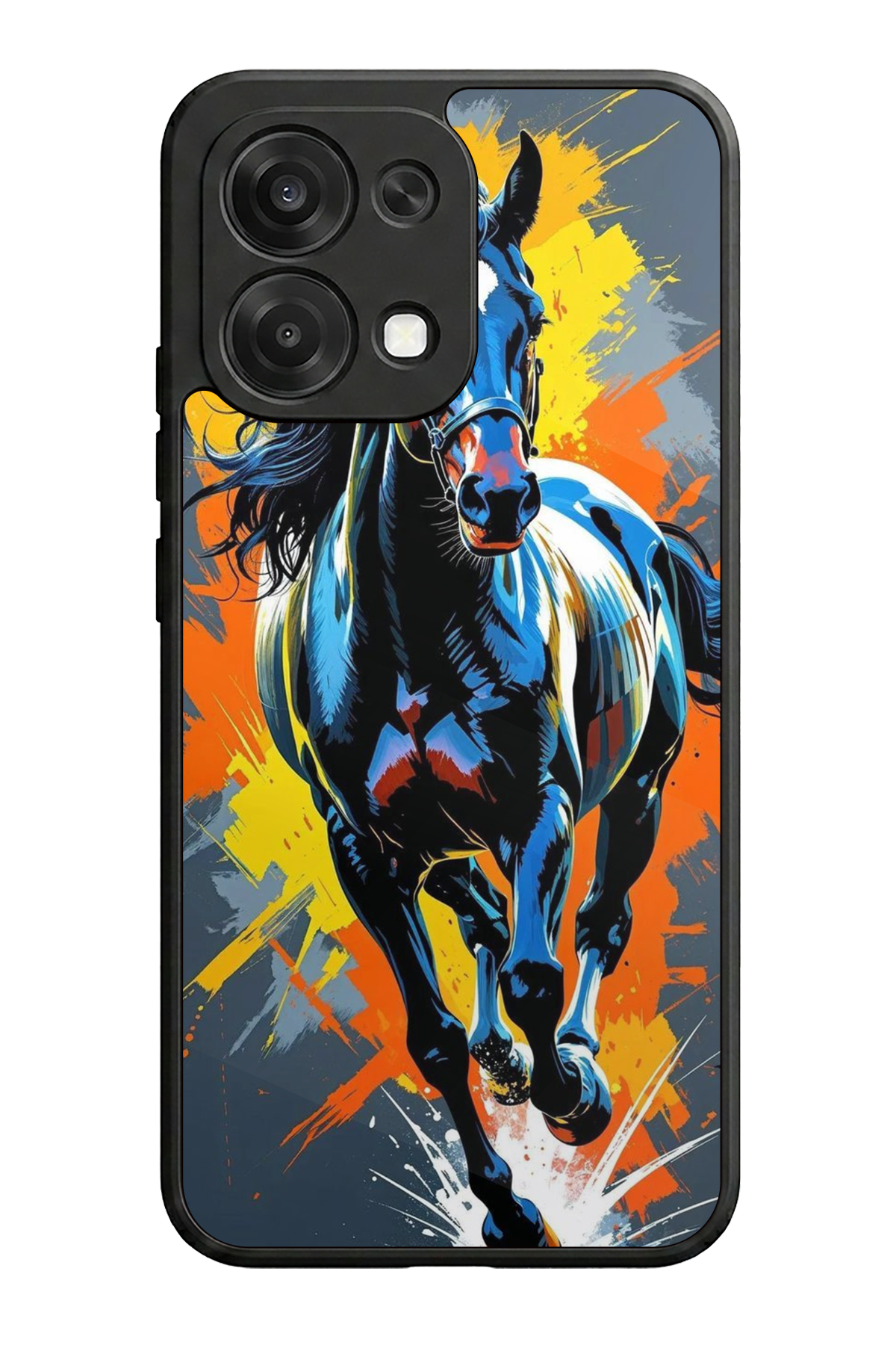 Oppo A6 Pro Uyumlu At Horse Tasarımlı Glossy Premium Kılıf