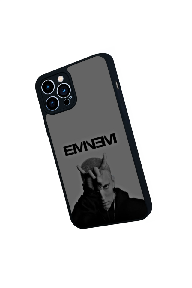 iPhone 12 Pro Max Uyumlu Eminem Tasarımlı Glossy Premium Kılıf