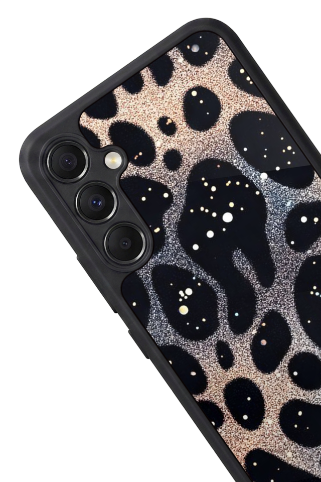 Samsung Galaxy M34 Uyumlu Hologram Leopar Tasarımlı Glossy Premium Kılıf