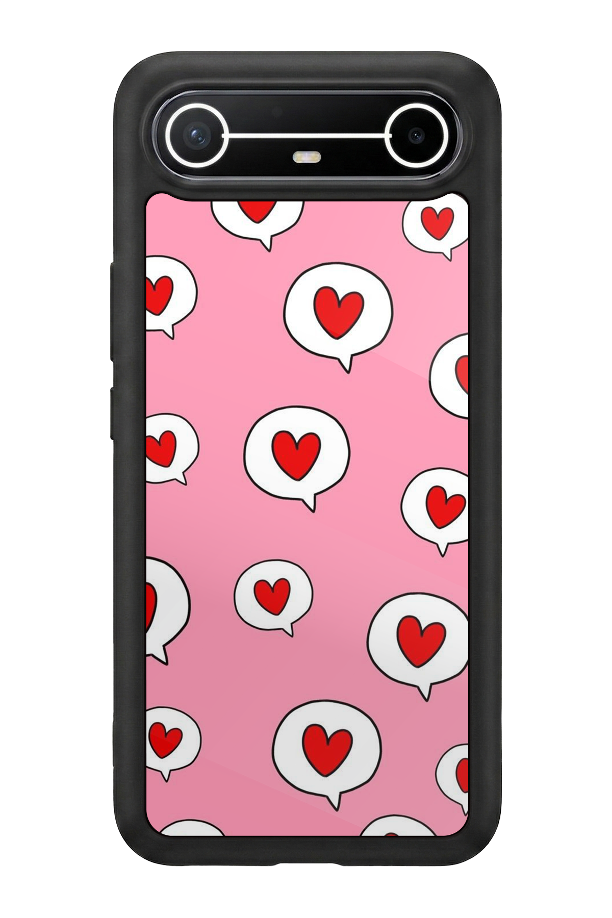Tecno Spark Slim 5G Uyumlu Kalp Love Tasarımlı Glossy Premium Kılıf
