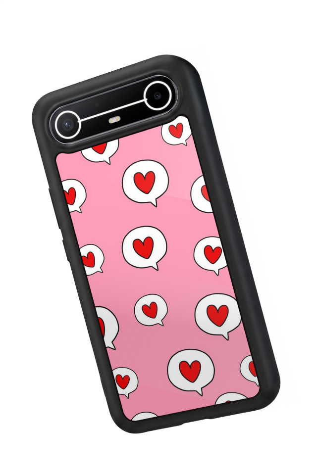 Tecno Spark Slim 5G Uyumlu Kalp Love Tasarımlı Glossy Premium Kılıf