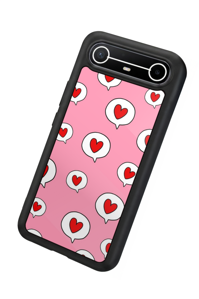 Tecno Spark Slim 5G Uyumlu Kalp Love Tasarımlı Glossy Premium Kılıf