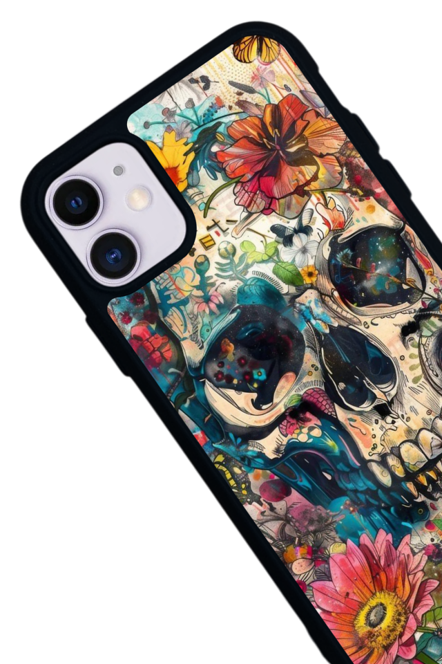 iPhone 11 Uyumlu KuruKafa Tasarımlı Glossy Premium Kılıf