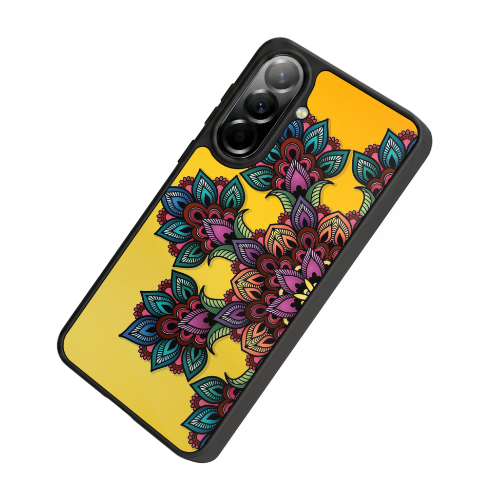 Samsung Galaxy A37 Uyumlu Mandala Tasarımlı Glossy Premium Kılıf