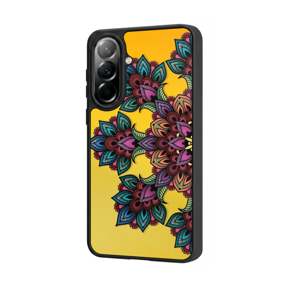 Samsung Galaxy A37 Uyumlu Mandala Tasarımlı Glossy Premium Kılıf