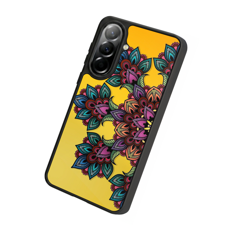 Samsung Galaxy A37 Uyumlu Mandala Tasarımlı Glossy Premium Kılıf