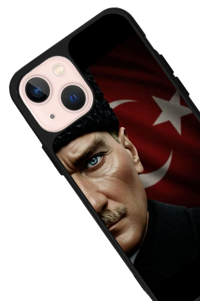 iPhone 15 Plus Uyumlu Mustafa Kemal Ataturk Tasarımlı Glossy Premium Kılıf