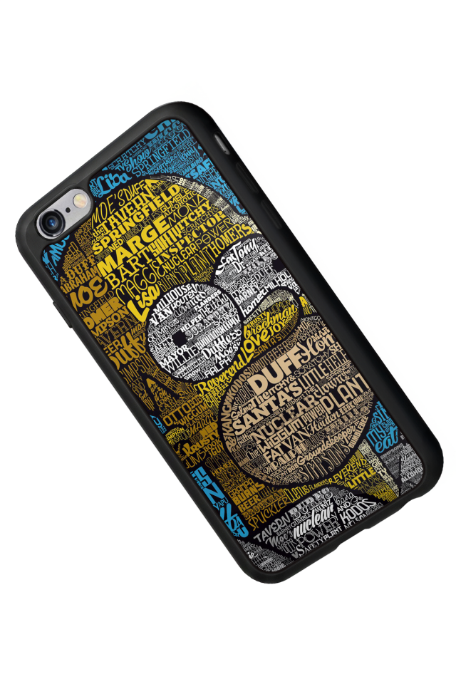 iPhone 6 Plus Uyumlu The Simpsons Tasarımlı Glossy Premium Kılıf