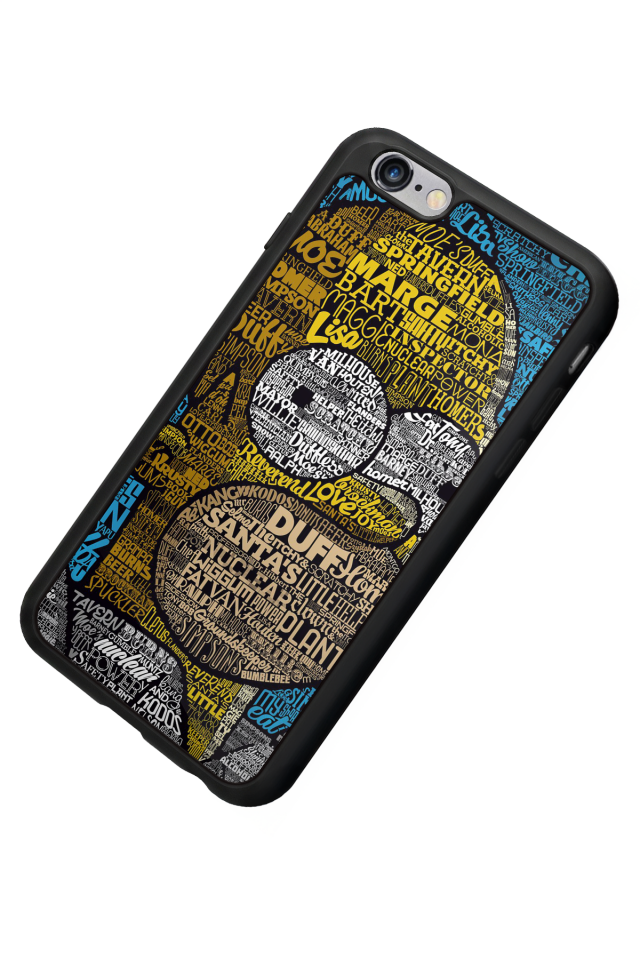 iPhone 6 Plus Uyumlu The Simpsons Tasarımlı Glossy Premium Kılıf