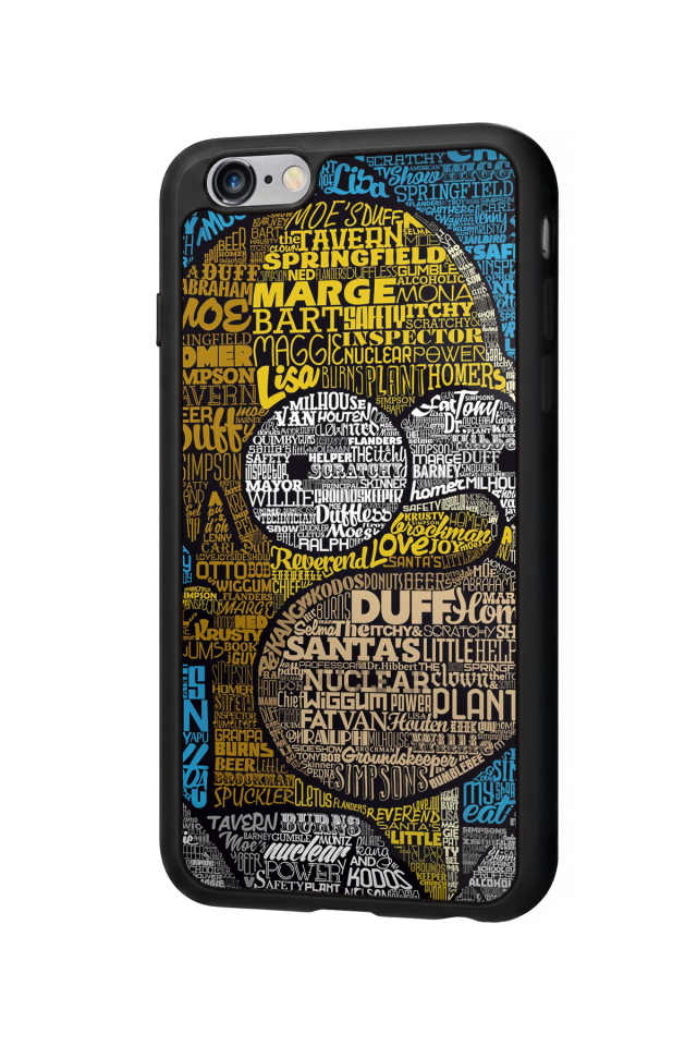 iPhone 6 Plus Uyumlu The Simpsons Tasarımlı Glossy Premium Kılıf