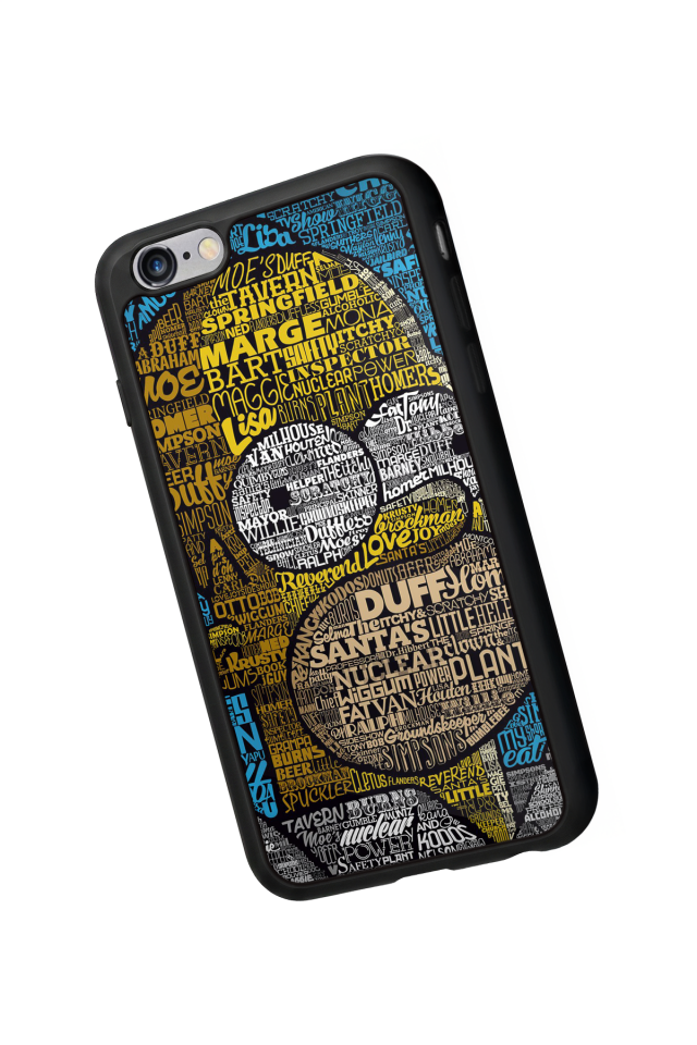iPhone 6 Plus Uyumlu The Simpsons Tasarımlı Glossy Premium Kılıf