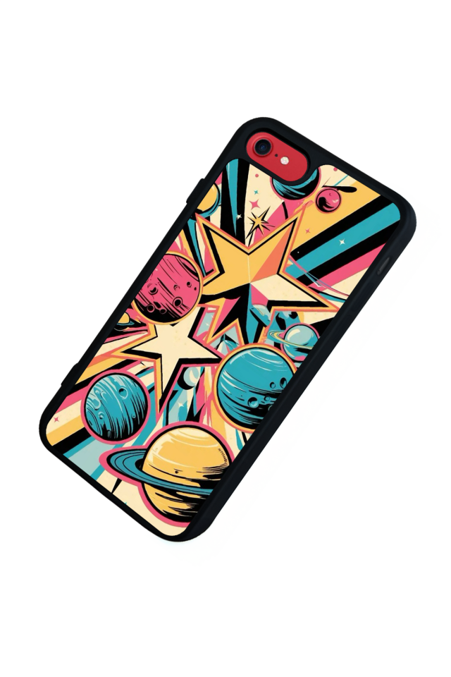 iPhone 7 Uyumlu Uzay Tasarımlı Glossy Premium Kılıf
